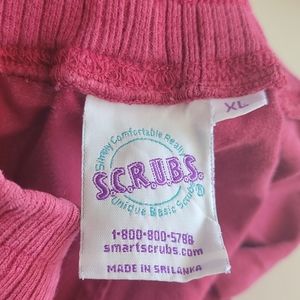 XL Scrubs red scrub pants